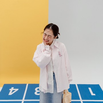 QUEENSHOP_F 聯名 長袖 JOGUMAN 刷牙中襯衫 兩色售 現+預 【01025714】