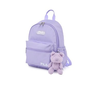 FILA官方直營 附小熊吊飾後背包-紫色 BPZ-9000-PL