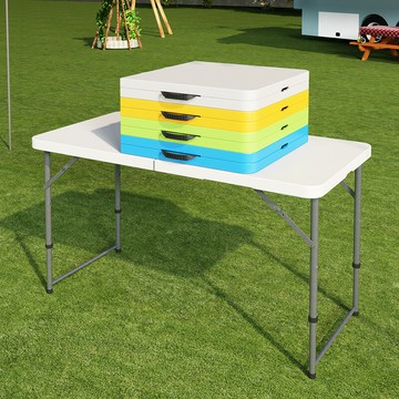 {可打統編 保固一年}戶外折疊桌子便攜式擺攤地攤桌家用餐桌學習電腦桌夜市長方形桌椅