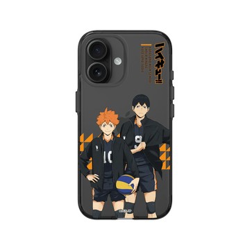 iPhone 16 Clear (相機按鈕) 酷墨灰 - 排球少年 Haikyu!! - 日向翔陽 & 影山飛雄 01
