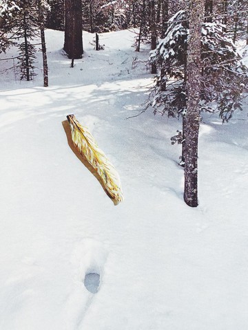 木刻手繪墜飾 - 羽毛