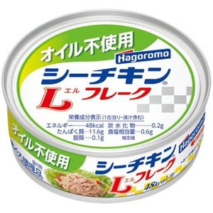 はごろもオイル不使用シーチキンLフレーク70g ×24個