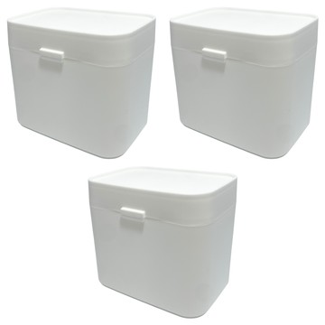 Himalaya 掀蓋深高型收納盒(t型) 防塵防潮 適用於各種居家空間  純白  3個