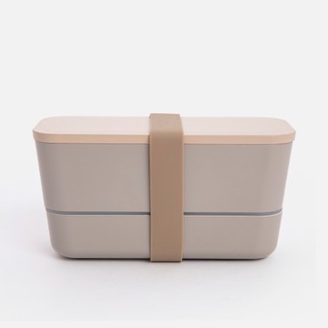 TAKENAKA SUKITTO可微波雙層保鮮盒600mL 灰