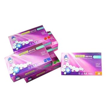 多倍PVC塑膠檢診手套/無粉/XL/100支/盒/白款