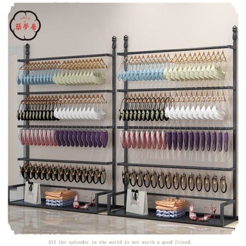 免運 工廠直銷 內衣收納架 服裝店收納架 展示架 貨架 內衣店展示架落地式文胸內衣內褲架子靠墻側掛貨架內衣陳列架多層店長推薦/特惠 工廠現貨出 特價出 全館折扣 售後保障 zm5319