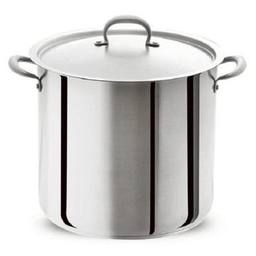 BUFFALO 牛頭牌 304不銹鋼深型雙耳湯鍋 19.2L  1個  30cm  銀色