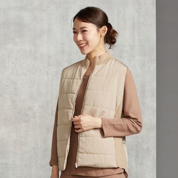 YVONNE 以旺傢飾 鋪棉風衣背心-卡其