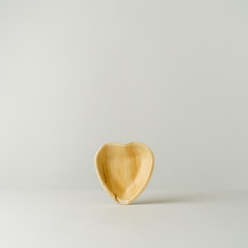 【葉子餐盤/環保餐盤/環保餐具/小物放置/飾品展示】4吋愛心盤 | 25入批發組 | 仁舟淨塑