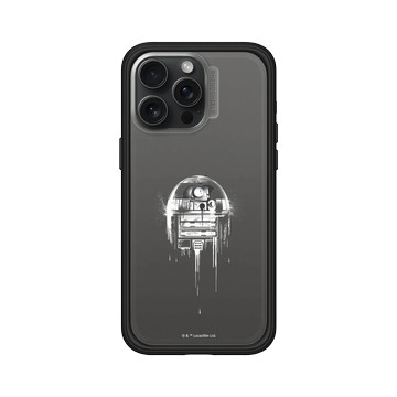 iPhone 15 Pro Max Mod NX 黑 - 迪士尼-星際大戰 Star Wars - R2D2-噴漆白