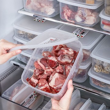 透明可微波冷凍密封食物保鮮盒-2L-3入 單一規格