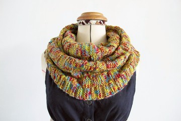 Lan毛線圍脖(彩紗黃)