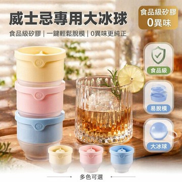 台灣出貨✨ 冰球製冰器 食品級矽膠模具 威士忌專用圓形冰格 大號家用凍冰塊 多色可選 易脫模設計