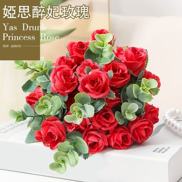 🌹婭思醉妃玫瑰🌹仿真玫瑰 人造花 歐式玫瑰 拍照道具 花束 不凋花 永生花 婚禮佈置 塑膠花 假玫瑰 乾燥色 捧花 復古