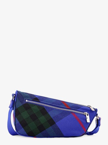 Fabric shoulder bag with check multicolor motif, adjustable fabric shoulder strap and asymmetric profile - BURBERRY - gender_Man