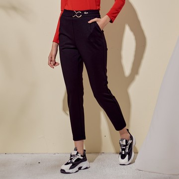 CLL巧玲瓏 質感金屬釦環直筒褲 3822006