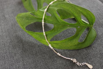 【純銀極細手鍊】天然淡水珍珠/銀管。設計師手作商品