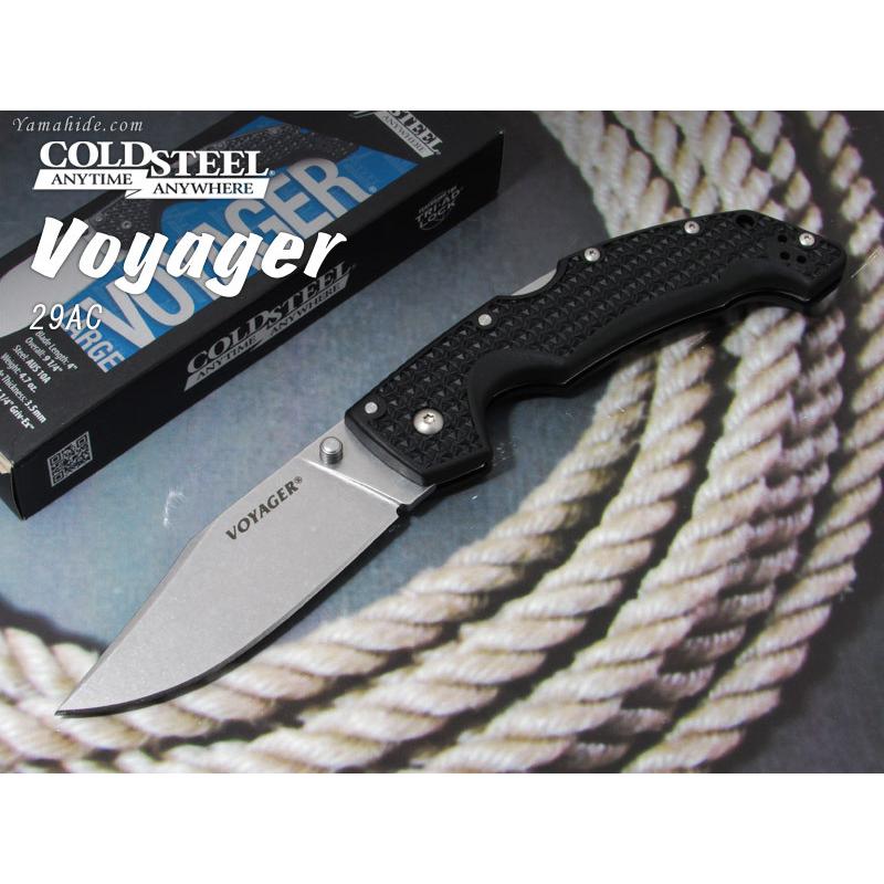 コールドスチール CS-29AC ヴォヤージャー ラージ AUS10A クリップポイント 直刃 折り畳みナイフ COLD STEEL Voyager Large Clip Point Plain Edge AUS10A