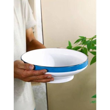 商用大號防燙高腳湯碗水煮魚毛血旺酸菜魚大盆碗酒店菜碗陶瓷餐具