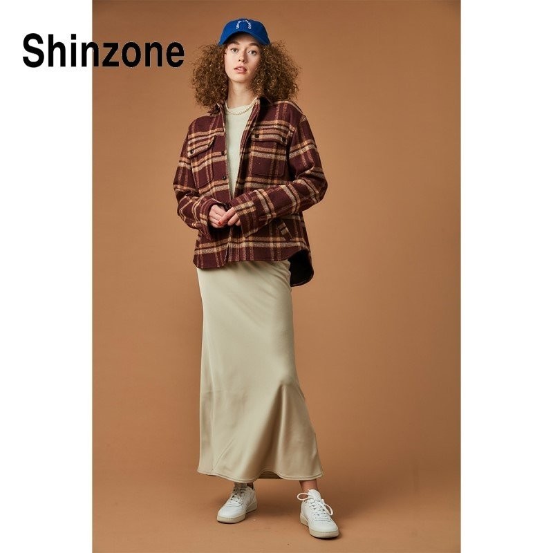 shinzone シンゾーン　CPO jacket チェック　ウール　ジャケット