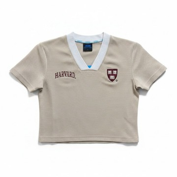 NCAA NCAA 短T 淺卡其 V領 華夫格 UNC 短袖 上衣 女 7622107031
