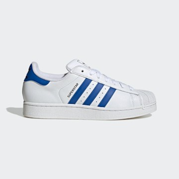 ADIDAS ORIGINALS 愛迪達 阿迪達斯 三葉草 經典 板鞋 男女運動休閒鞋-白藍色 SUPERSTAR II-JQ4729