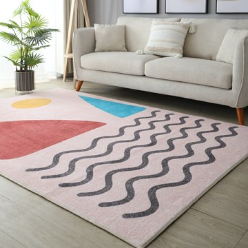 仿羊絨客廳地毯北歐現代輕奢臥室床前毯房間全鋪莫蘭迪ins茶幾毯