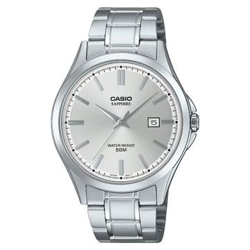 CASIO卡西歐 MTS-115D-7AV簡約風格日期顯示時尚腕錶 銀 41.3mm