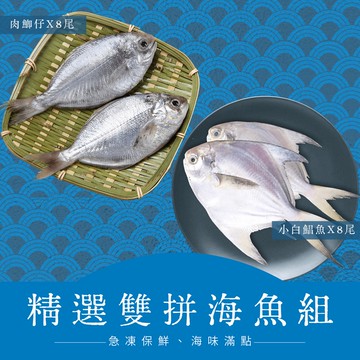 【好神】超值海味雙饗組- 肉魚8尾 &小白鯧8尾