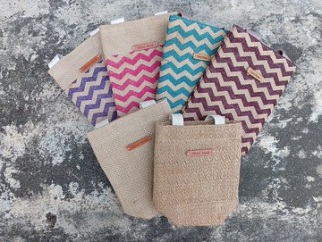 mimi思路 環保麻布飲料袋 冰壩杯袋 保溫瓶袋