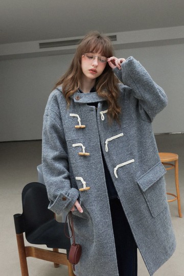 初冬的故事 / 圈圈呢大衣外套 / 100%綿羊毛