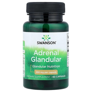 Swanson Vitamins, 腎上腺，350 毫克，60 粒膠囊