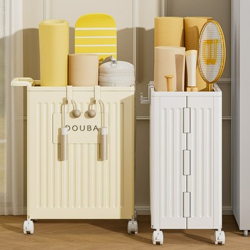 瑜伽墊收納筐帶輪家用運動工具泡沫滾軸整理神器健身器材置物架子 雙11全館免運