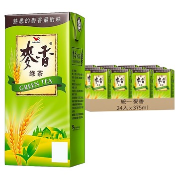 統一 麥香 綠茶  375ml  24入