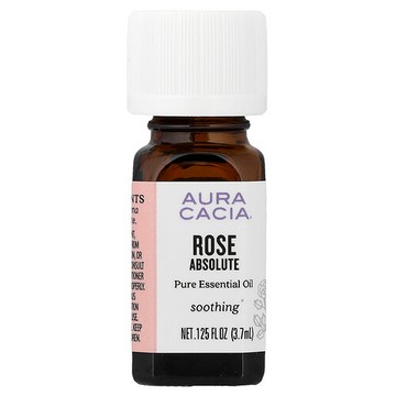 Aura Cacia, 全精油，濃鬱玫瑰，0.125 液量盎司（3.7 毫升）