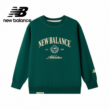 【New Balance】 NB 童裝長袖衛衣_中性_綠色_7ZF3E03WHUN