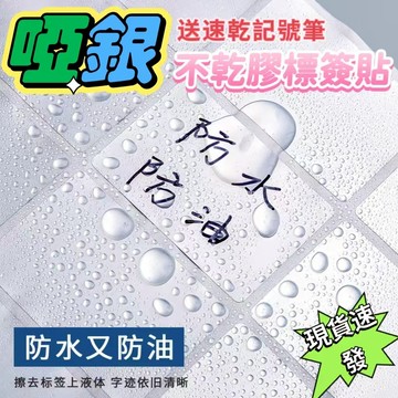 🔥現貨熱銷🔥 亞銀標簽貼 防水防油標籤貼 不幹膠貼紙 味料標籤貼 姓名貼 食品藥品紙 標記貼 撕不爛標籤紙 防水記號貼