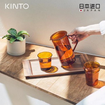 日本KINTO CAST復古琥珀色耐熱玻璃馬克杯茶杯牛奶杯啤酒杯咖啡杯