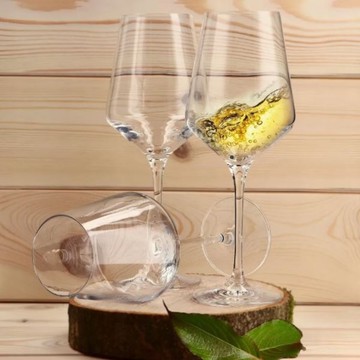 波蘭KROSNO 前衛創新水晶白酒杯-450cc