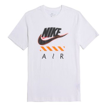 Nike Air Casual Sports Breathable Round Neck Short Sleeve White