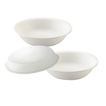 【美國康寧 CORELLE】純白系列2件件式湯碗組(好康送8吋微波蓋)(BA)