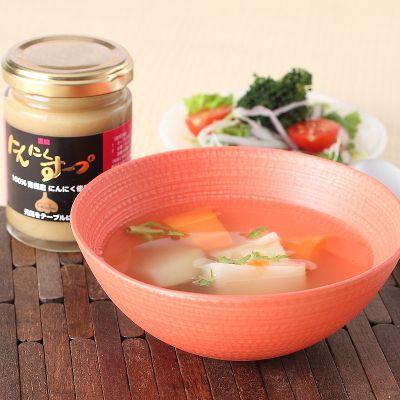 青森県産にんにく100％ にんにくスープ（小サイズ）と黒にんにく160ｇセット