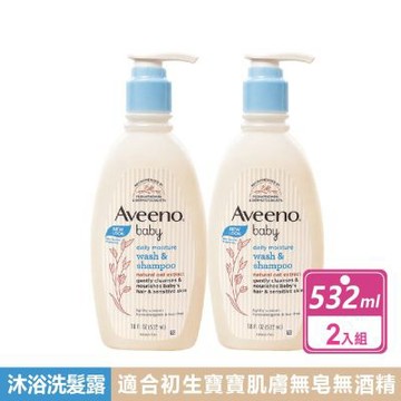 【Aveeno 艾惟諾】嬰兒燕麥洗髮沐浴露 (532毫升X2入)