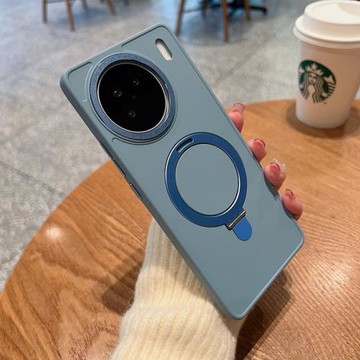 支點帶支架磁吸適用vivox90s手機殼x100手機套x90pro+新款vivo液態硅膠x80高級x90s純色創意vivo女十全包防摔