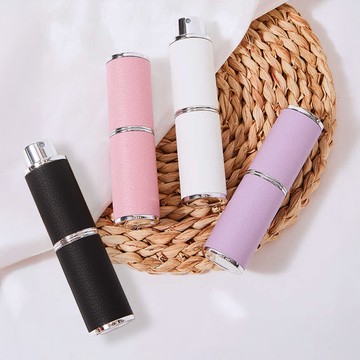 香水分裝瓶【4色可選】 8ml 贈分裝噴頭 旋蓋式 填充式 噴霧分裝瓶 香水 分裝 空罐 噴霧瓶 隨身瓶 鋁製 分裝瓶 香水分裝 小香 無蓋