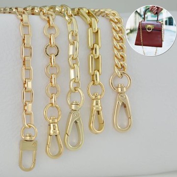 高檔包包鏈子金色鏈包帶鏈斜挎單肩金屬鏈條女包鏈條單買配件鏈子