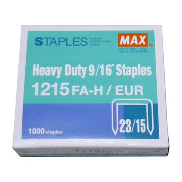 MAX 美克司 釘書針 1215FA-H 重型 9/16 1000支/盒  1盒