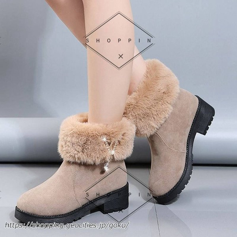 Snow ショートブーツ レディースブーツ ブーツ レディース ミドル ムートンブーツ スノーブーツ ファーブーツ ボア 防滑 防寒 アウトドア フラットヒール 通販 Lineポイント最大get Lineショッピング