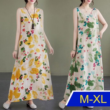 [韓國K.W.]韓國專櫃完美生活背心洋裝(渡假風/苧麻/亞麻/輕薄)