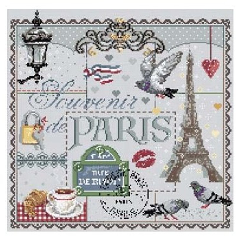 フランスのクロスステッチ 刺繍図案 パリのお土産 Souvenir De Paris マダム ラ フェ Madame La Fee 通販 Lineポイント最大get Lineショッピング